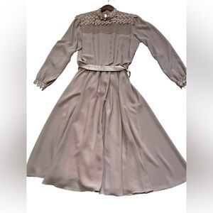 Vintage Ursula of Switzerland tan long dress size 11/12‎